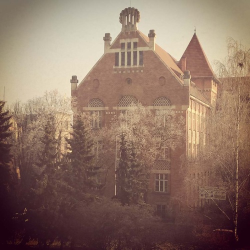 Widok z okna pokoju Jagiellońskiej Biblioteki Cyfrowej