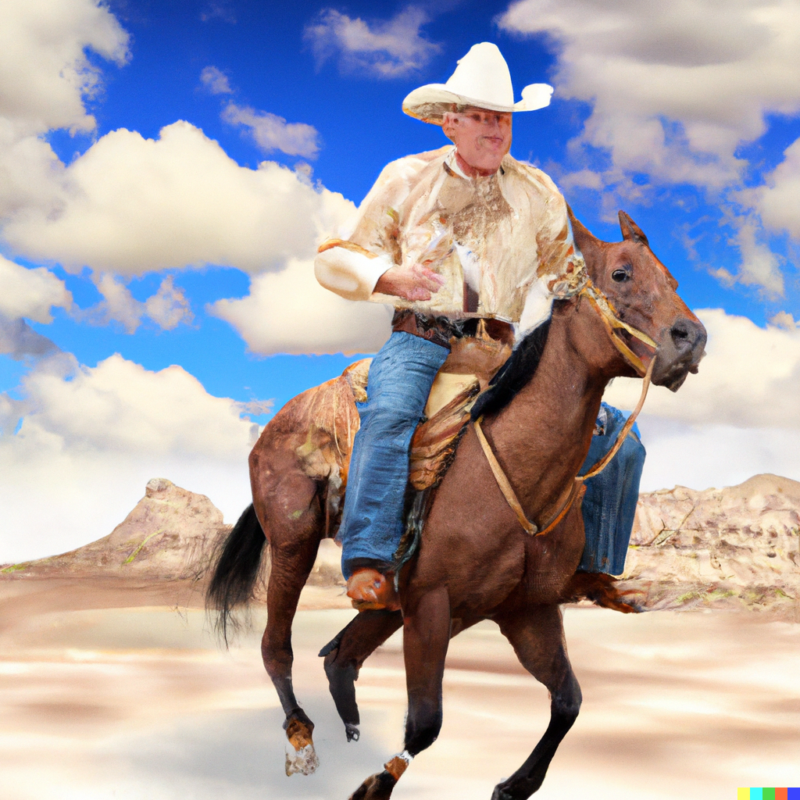 cowboy riding on a horse